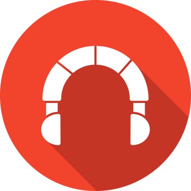 Kulaklık simgesinin vektör illüstrasyonu