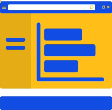 tarayıcı web sayfası ikon vektör illüstrasyonu