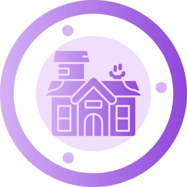 Bir ev simgesinin vektör illüstrasyonu