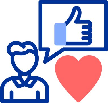 Kalp. Web simgesi basit illüstrasyon