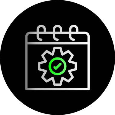 Özelleştirilebilir Çift Gradyan Çember Web simgesi, vektör illüstrasyonu