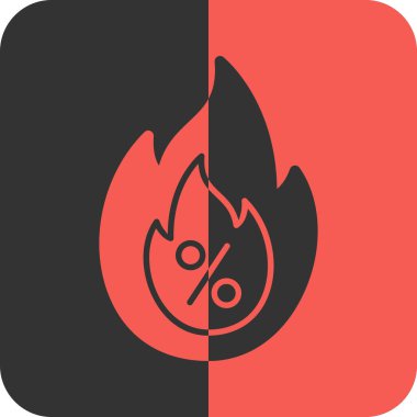 ateş indirimi vektör simgesi