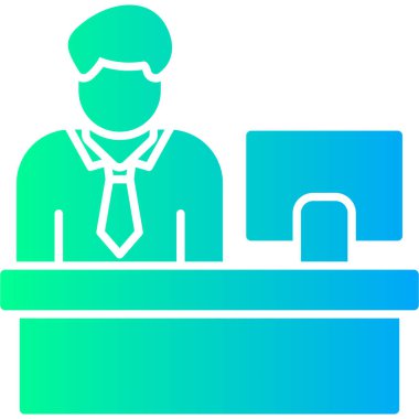 İş adamı simgesi, vektör illüstrasyonu