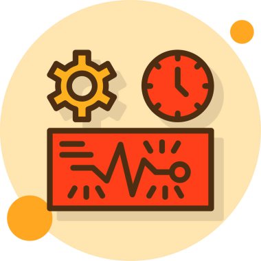 Zaman Yönetimi. Web simgesi basit illüstrasyon