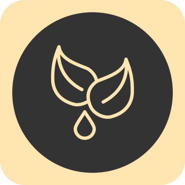 Tek yaprak simgesinin vektör illüstrasyonu