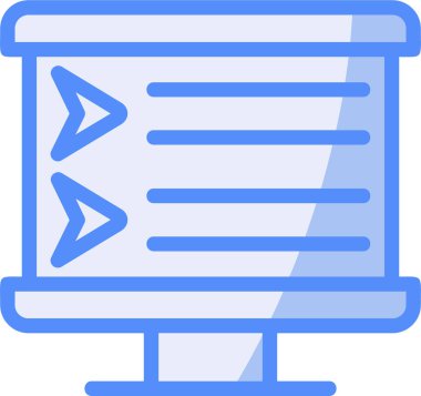 Bilgisayar ekranı. Basit resimleme