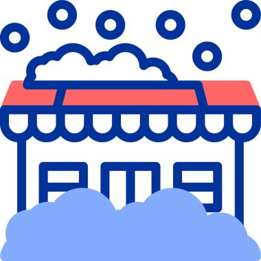 mağaza web simgesi, basit vektör illüstrasyonu