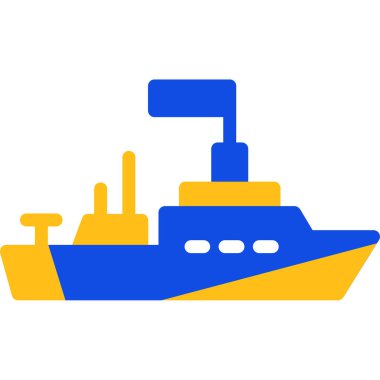 Gemi. Web simgesi basit illüstrasyon