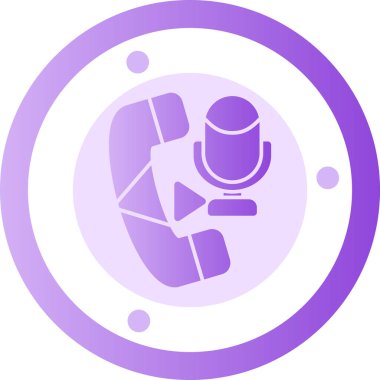 Mikrofon. Web simgesi basit tasarım