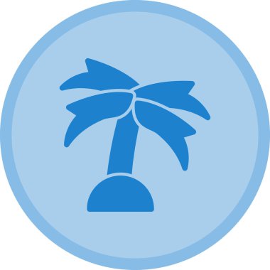 Palmiye ağacı web simgesi basit illüstrasyon