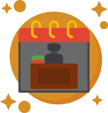 Ofis simgesi vektör illüstrasyonu