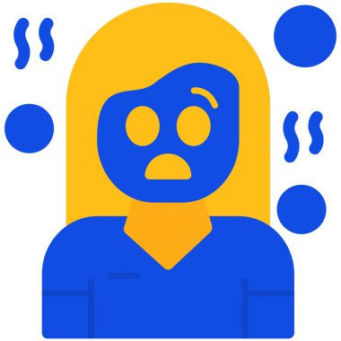 Kadın. Web simgesi basit illüstrasyon