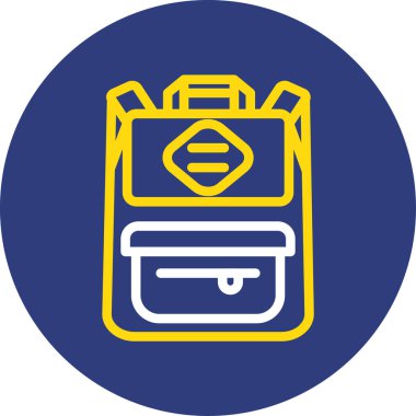 Çanta. Web simgesi basit illüstrasyon