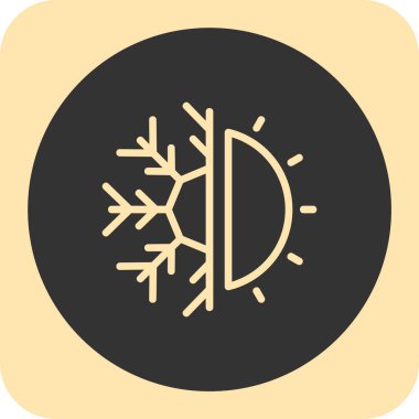 Kar Tanesi düz simgesi, vektör, illüstrasyon