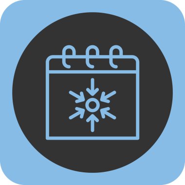 Takvim simgesinin vektör illüstrasyonu