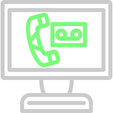 Telefon vektör simgesi modern satır çizimi