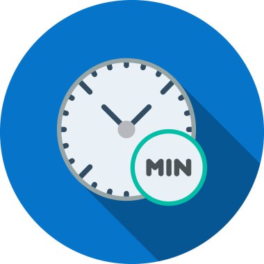 Saat Düz Simge Vektörü