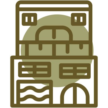 Modern b 'nin vektör illüstrasyonu kahve ikonundan yoksun