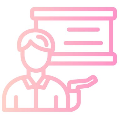 Elinde kağıt olan bir adamın vektör çizimi