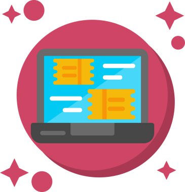 Bilgisayar ekranı. Web simgesi basit illüstrasyon