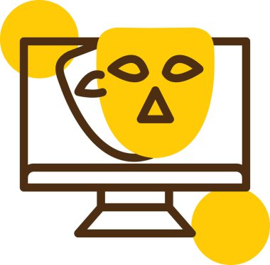 Bir dizüstü bilgisayar simgesinin vektör illüstrasyonu