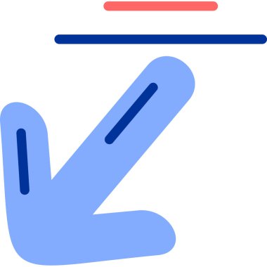 Sol ok. Web simgesi basit illüstrasyon