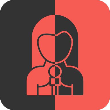 Mikrofon. Web simgesi basit illüstrasyon