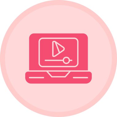 video. Web simgesi basit illüstrasyon