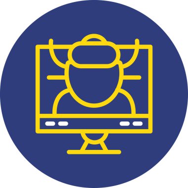 Bir insan simgesinin vektör illüstrasyonu