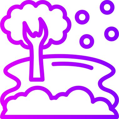 Bir ağaç simgesinin vektör illüstrasyonu