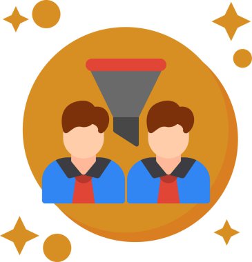 Rozet & çalışanı için iş yönetimi dairesi simgesi