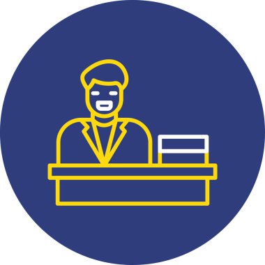 Dizüstü bilgisayarı olan bir adamın vektör çizimi