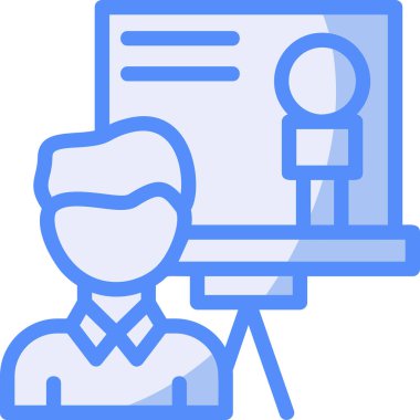 Konuşmacı. Web simgesi basit illüstrasyon