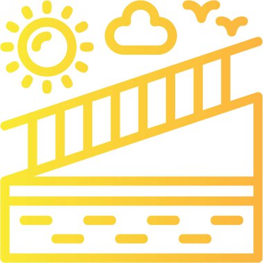 Güneş simgesi, basit vektör çizim