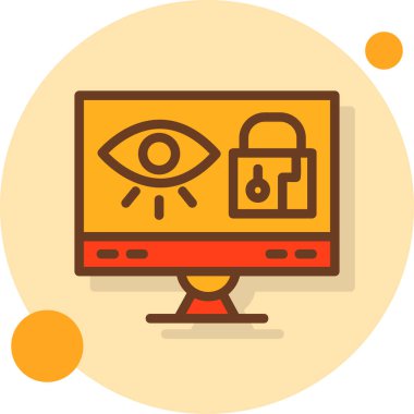 İnternet koruma simgesi düz biçimli