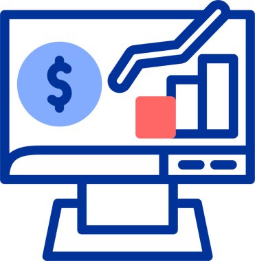 İnternette. Web simgesi basit illüstrasyon