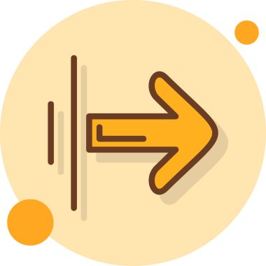 Yön yönü ok simgesi doldurulmuş - özet biçimi