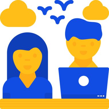 Bulut hesaplama ağ simgesi - taslak biçimi