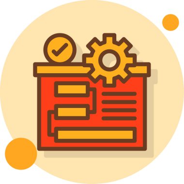 Kontrol listesi simgesi. Web illüstrasyonu