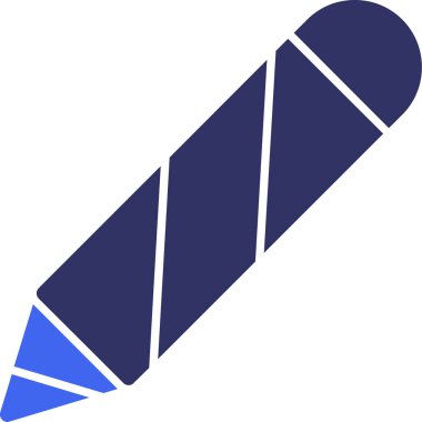 Tek bir mavi kalemin vektör çizimi