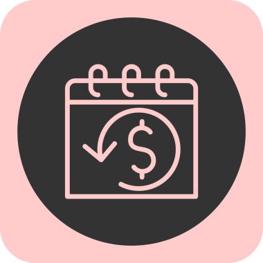 Para çantasının vektör simgesi tasarımı