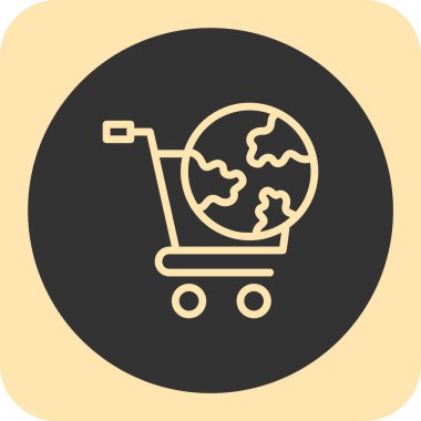 Dünya işaretinin vektör illüstrasyon tasarımı