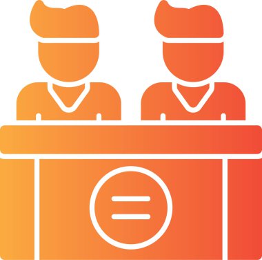 İş insanları simgesinin vektör illüstrasyonu