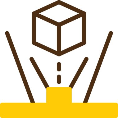 Taslak biçiminde kutu teslim lojistik simgesi