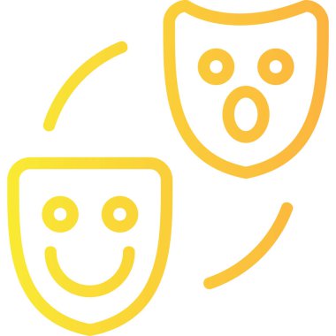 Drama simgesinin vektör illüstrasyonu