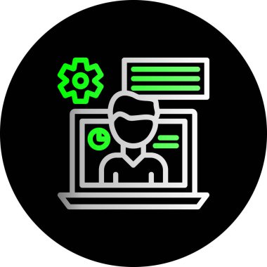 dizüstü bilgisayar simgesi, vektör illüstrasyonu