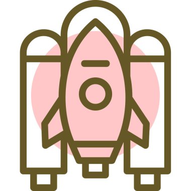 roket ikonu vektör illüstrasyonu