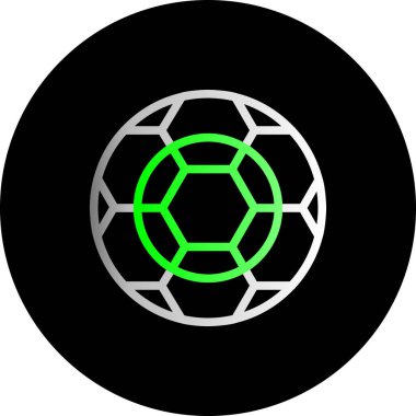 futbol topu simgesi, vektör illüstrasyonu