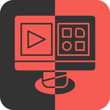 video simgesi, vektör illüstrasyonu