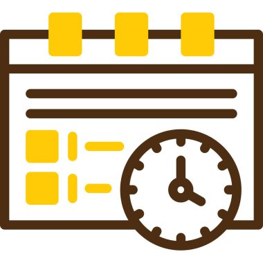 Saat simgesi, vektör illüstrasyonu